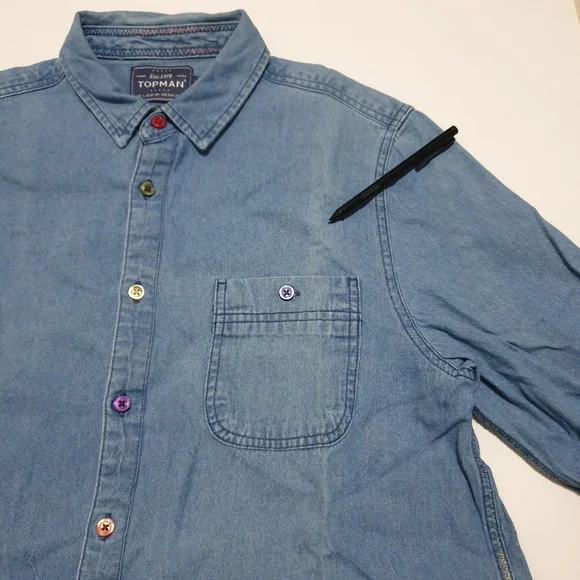 Denim Buttoned Shirt - Picture 2 of 6